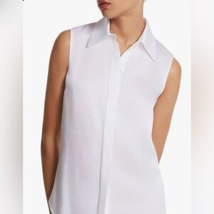 Velvet Heart White Sleeveless Button down shirt  XS